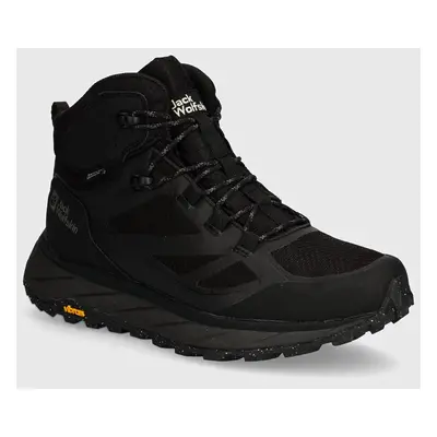 Boty Jack Wolfskin Terraventure Texapore mid pánské, černá barva, zateplené, 4051521