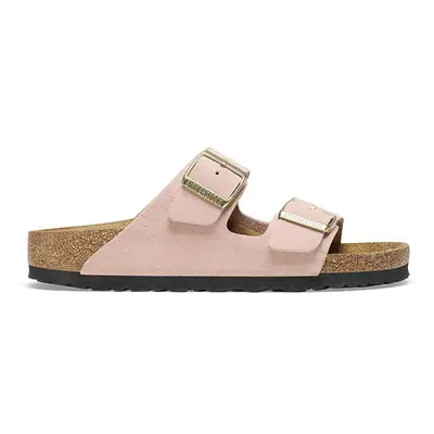 Semišové pantofle Birkenstock Arizona dámské, růžová barva, 1026170