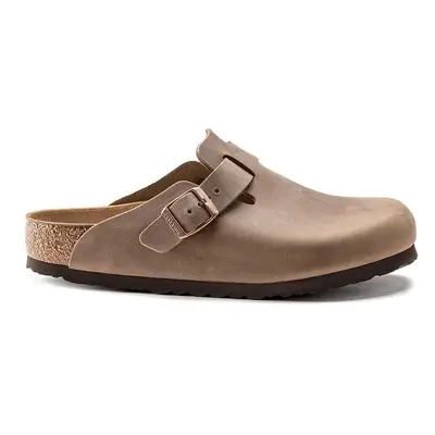 Nubukové pantofle Birkenstock Boston hnědá barva, 960813