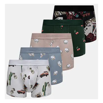 Boxerky Hollister Co. 5-pack pánské, více barev, KI314-4008