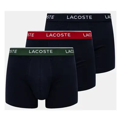 Boxerky Lacoste 3-pack pánské, tmavomodrá barva, 6H3379