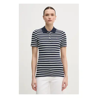 Polo tričko Tommy Hilfiger modrá barva, WW0WW43225