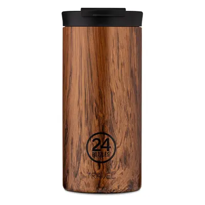 Termohrnek 24bottles Travel Tumbler Sequoia Wood 600 ml