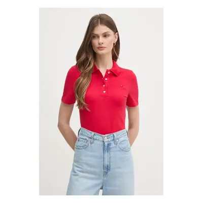 Polo tričko Tommy Hilfiger modrá barva, WW0WW43225