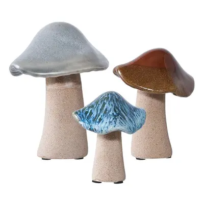 Dekorativní figurka House Nordic Mushrooms 3-pack zelená barva