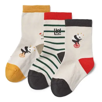 Dětské ponožky Liewood Silas Socks 3-Pack 3-pack béžová barva, LW20014