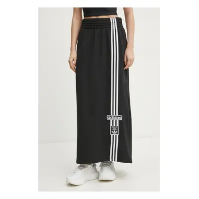 Bavlněná sukně adidas Originals MAXI SKIRT černá barva, maxi, JC8538