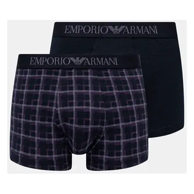 Boxerky Emporio Armani Underwear 2-pack pánské, tmavomodrá barva, EM001014 AF10797