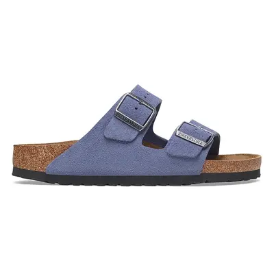 Semišové pantofle Birkenstock Arizona dámské, fialová barva, 1029218