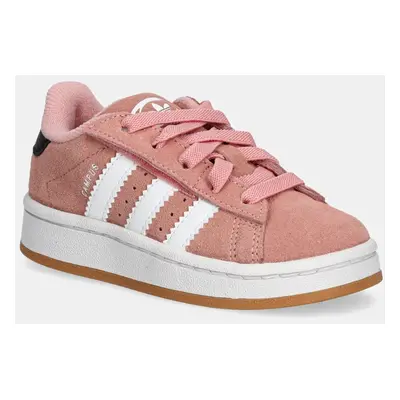 Dětské semišové sneakers boty adidas Originals CAMPUS 00s růžová barva, JP5513