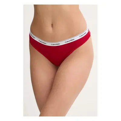 Kalhotky brazilky Calvin Klein Underwear červená barva, 000QD5246E