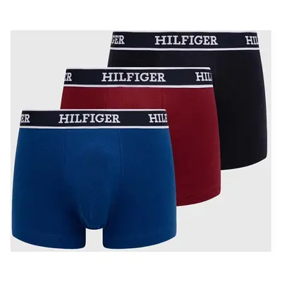 Boxerky Tommy Hilfiger 3-pack pánské, tmavomodrá barva, UM0UM03185