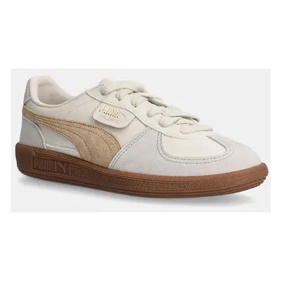 Kožené sneakers boty Puma Palermo béžová barva, 396464