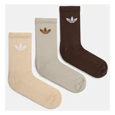 Ponožky adidas Originals 6-pack béžová barva, IX5274