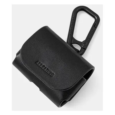 Kožené pouzdro na airpod AllSaints AIRPOD CASE černá barva, M079XB