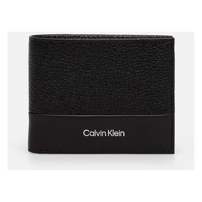 Kožená peněženka Calvin Klein černá barva, K50K512313