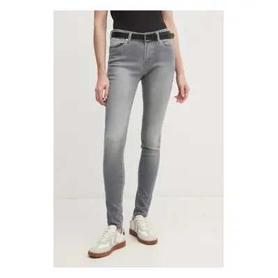 Džíny Pepe Jeans SKINNY JEANS MW REGENT dámské, šedá barva, PL204728UI8