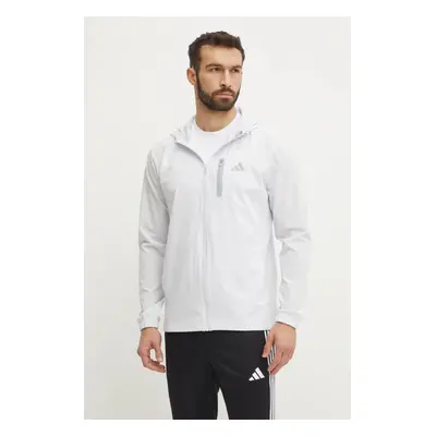 Bunda adidas M WV TT pánská, šedá barva, přechodná, JM2449