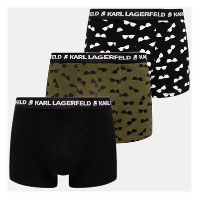 Boxerky Karl Lagerfeld 3-pack pánské, černá barva, A1M47083