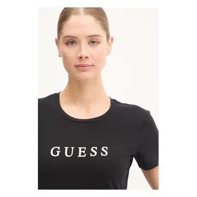 Tričko Guess NEW CARRIE černá barva, O5RI01 KBBU1