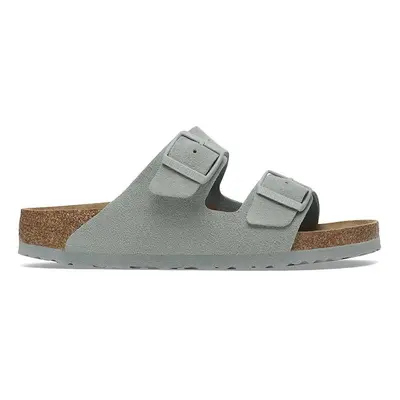 Semišové pantofle Birkenstock Arizona pánské, modrá barva, 1029146