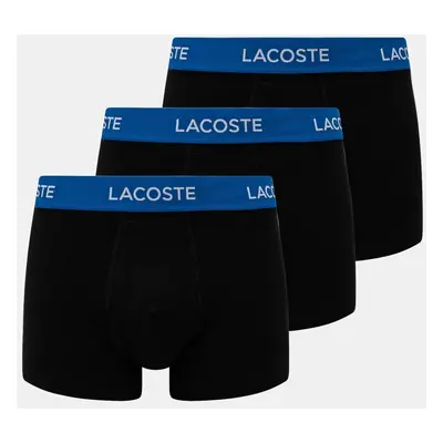 Boxerky Lacoste 3-pack pánské, černá barva, 5H8387