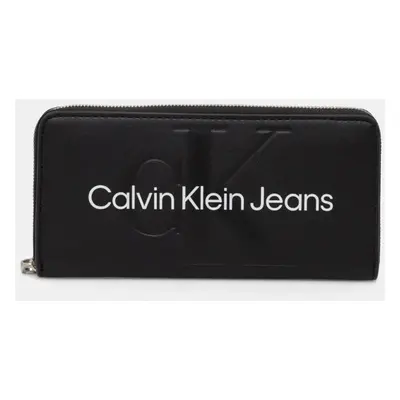 Peněženka Calvin Klein Jeans černá barva