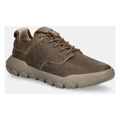 Kožené sneakers boty Caterpillar HEX LITE LEATHER hnědá barva, P726318