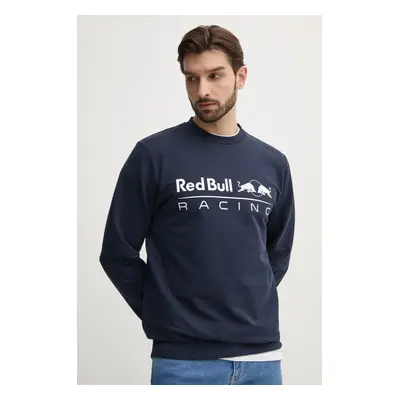 Mikina Red Bull Racing x Pepe Jeans TEAM LOGO CREW pánská, tmavomodrá barva, s potiskem, RM58001