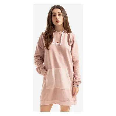 Bavlněné šaty Ellesse Triphala Dress růžová barva, mini, oversize, SGM13152-PINK