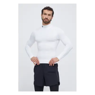 Tréninkové tričko s dlouhým rukávem Under Armour ColdGear Compression bílá barva