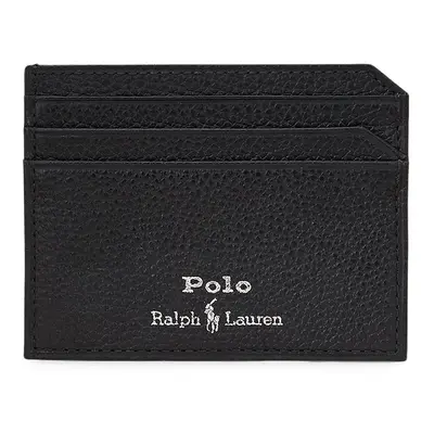 Kožená peněženka Polo Ralph Lauren černá barva, 405963226