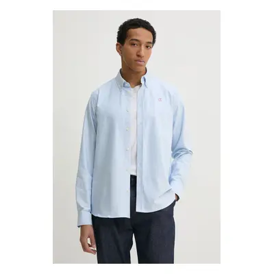 Košile Les Deux pánská, modrá barva, regular, s límečkem button-down, LDM410195