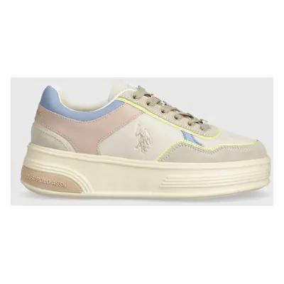 Sneakers boty U.S. Polo Assn. ASUKA béžová barva, ASUKA004W 4YH1