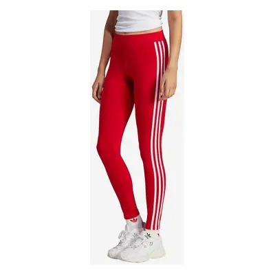 Legíny adidas Originals dámské, červená barva, s aplikací, IB7382-red