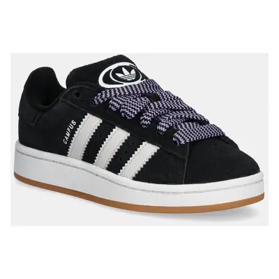 Dětské semišové sneakers boty adidas Originals CAMPUS 00s černá barva, JP7621