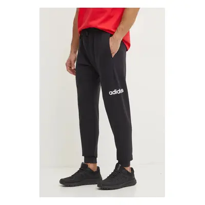 Tepláky adidas Essentials Linear černá barva, s potiskem, JN1799