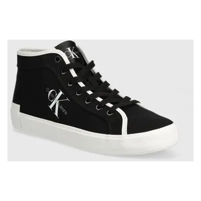 Kecky Calvin Klein Jeans SKATER VULCANIZED HIGH CS ML MR dámské, černá barva, YW0YW01454