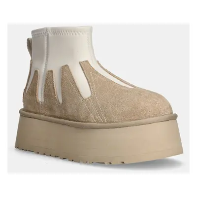 Sněhule UGG Classic Mini Dipper Sunwave béžová barva, 1167591-MDSD