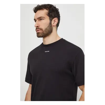 Bavlněné tričko Calvin Klein černá barva, K10K112487