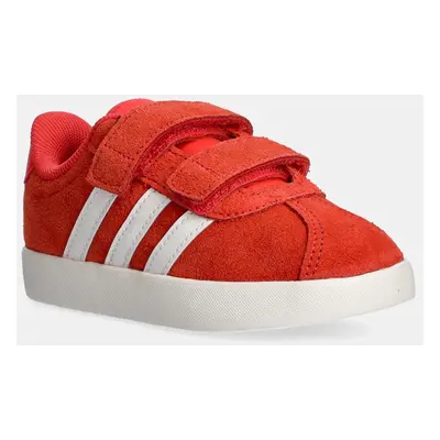 Dětské semišové sneakers boty adidas VL COURT 3.0 oranžová barva, JH6307