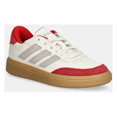 Dětské sneakers boty adidas COURTBLOCK béžová barva, JH8564