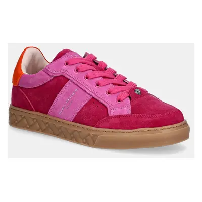 Semišové sneakers boty Kurt Geiger London Kensington Slim Cupsole růžová barva, 2007658209