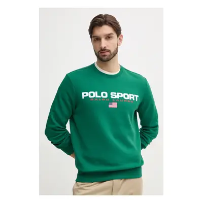 Mikina Polo Ralph Lauren pánská, bílá barva, s potiskem, 710835770