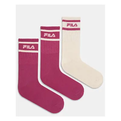 Ponožky Fila 3-pack dámské, černá barva, F3608