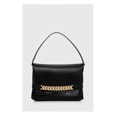 Kožené psaníčko Victoria Beckham Chain Pouch černá barva, B223AAC004769A