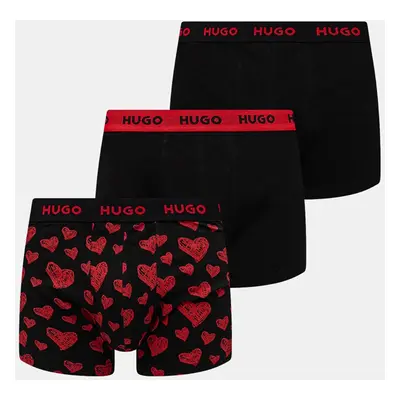 Boxerky HUGO 3-pack pánské, více barev, 50532550