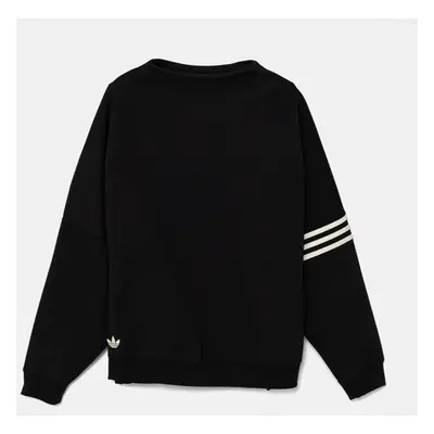 Mikina adidas Originals Neuclassics dámská, černá barva, s aplikací, JI8520