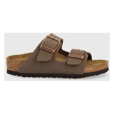 Dětské pantofle Birkenstock Arizona hnědá barva