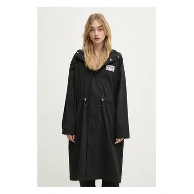 Parka Moschino Jeans dámská, černá barva, přechodná, 0609 3224